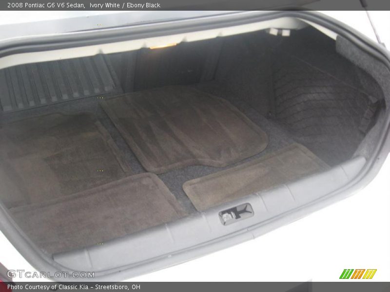 Ivory White / Ebony Black 2008 Pontiac G6 V6 Sedan