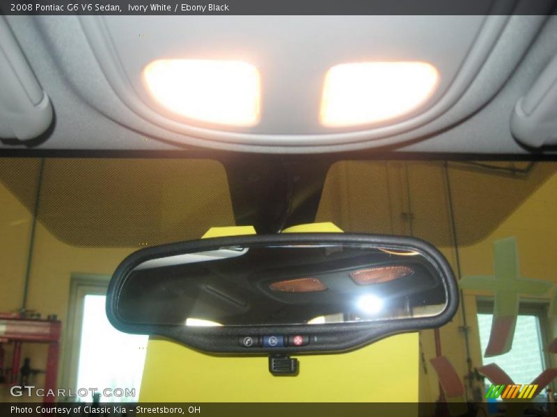 Ivory White / Ebony Black 2008 Pontiac G6 V6 Sedan