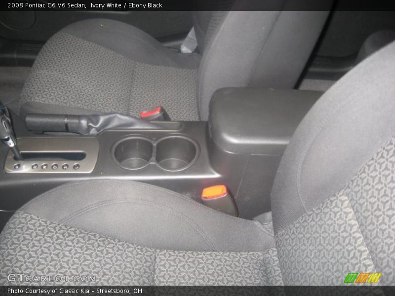 Ivory White / Ebony Black 2008 Pontiac G6 V6 Sedan