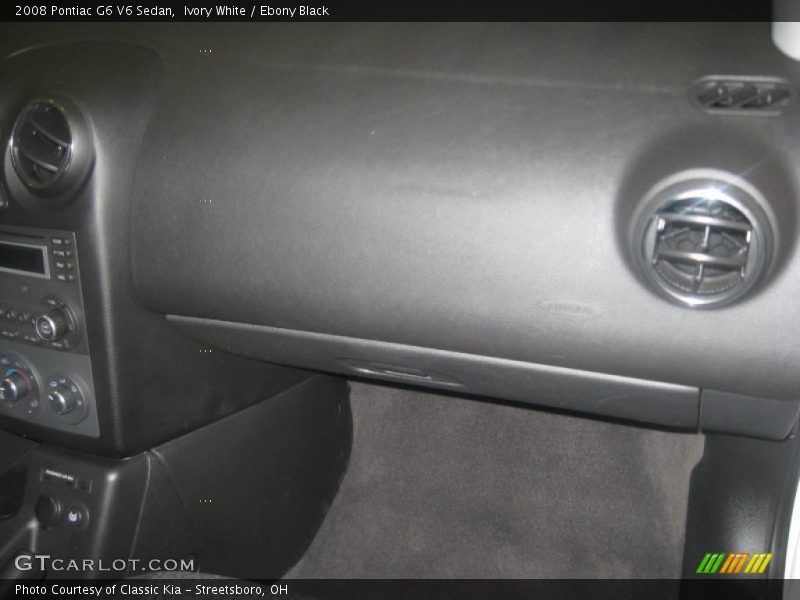 Ivory White / Ebony Black 2008 Pontiac G6 V6 Sedan