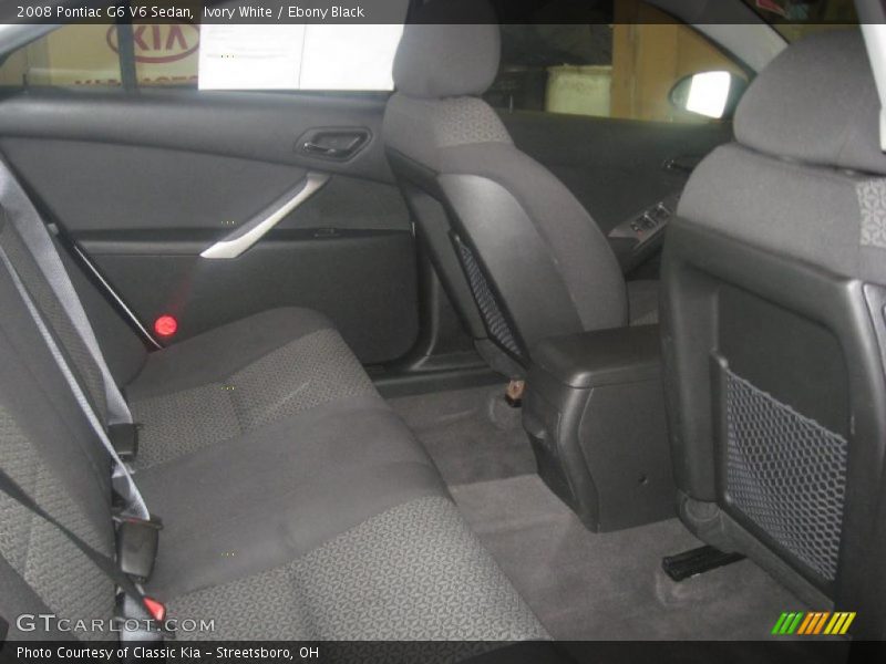 Ivory White / Ebony Black 2008 Pontiac G6 V6 Sedan