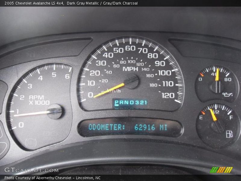 Dark Gray Metallic / Gray/Dark Charcoal 2005 Chevrolet Avalanche LS 4x4