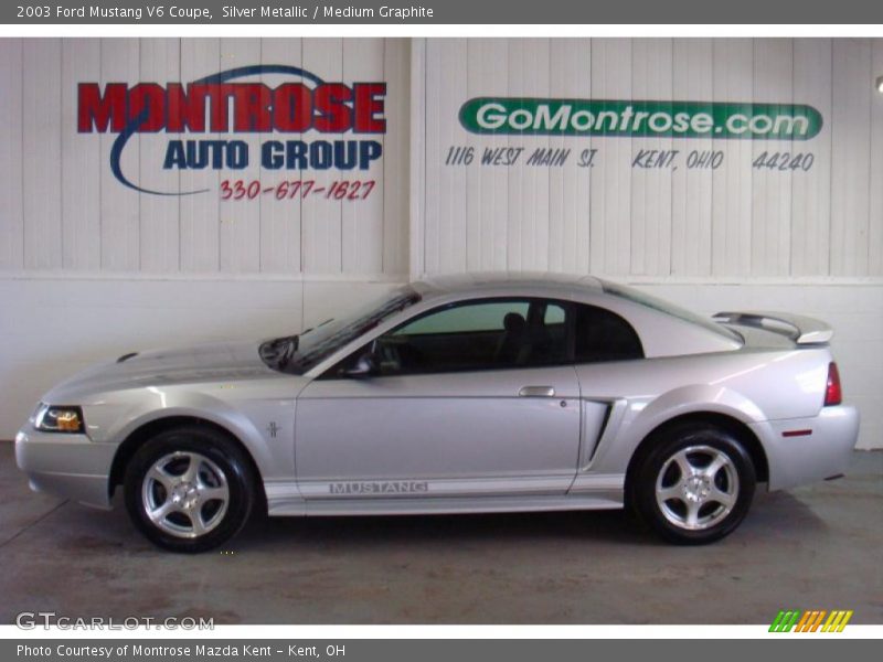 Silver Metallic / Medium Graphite 2003 Ford Mustang V6 Coupe