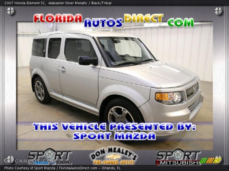 Alabaster Silver Metallic / Black/Tribal 2007 Honda Element SC