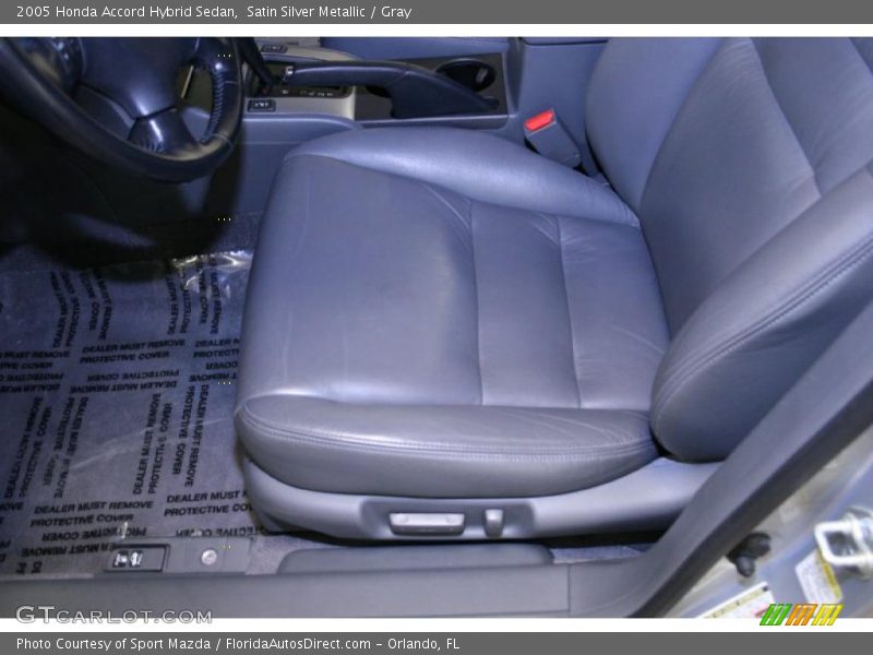 Satin Silver Metallic / Gray 2005 Honda Accord Hybrid Sedan