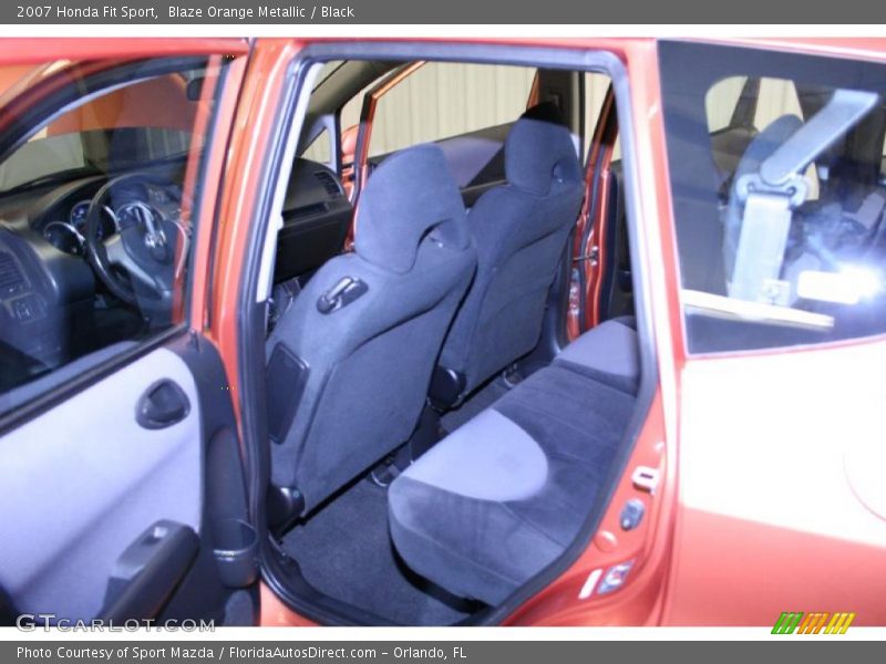 Blaze Orange Metallic / Black 2007 Honda Fit Sport