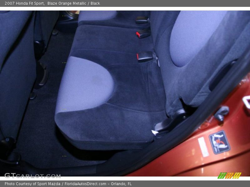 Blaze Orange Metallic / Black 2007 Honda Fit Sport