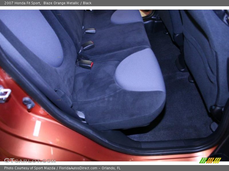 Blaze Orange Metallic / Black 2007 Honda Fit Sport