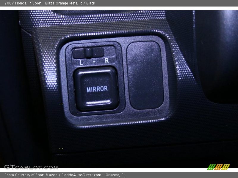 Blaze Orange Metallic / Black 2007 Honda Fit Sport