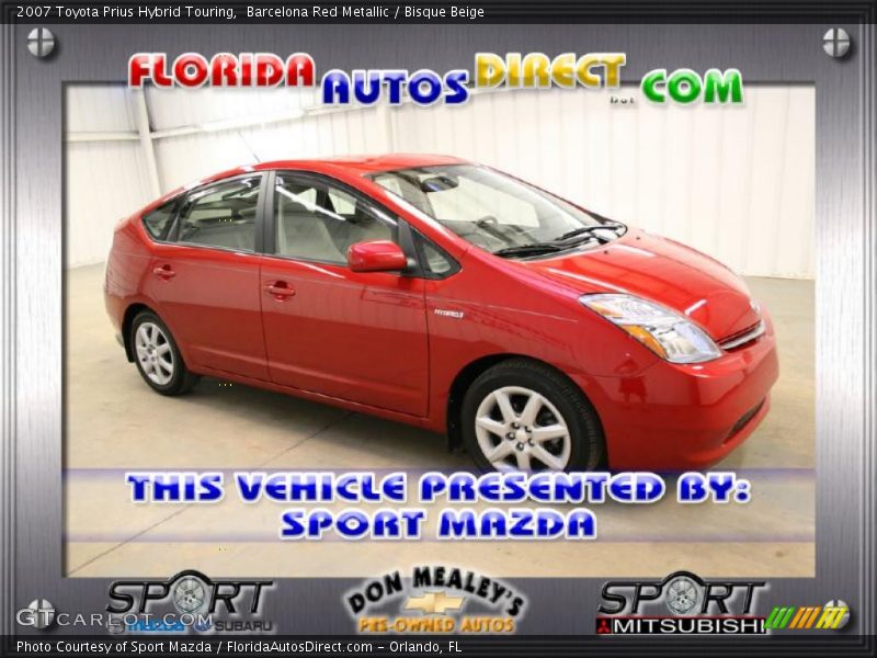 Barcelona Red Metallic / Bisque Beige 2007 Toyota Prius Hybrid Touring