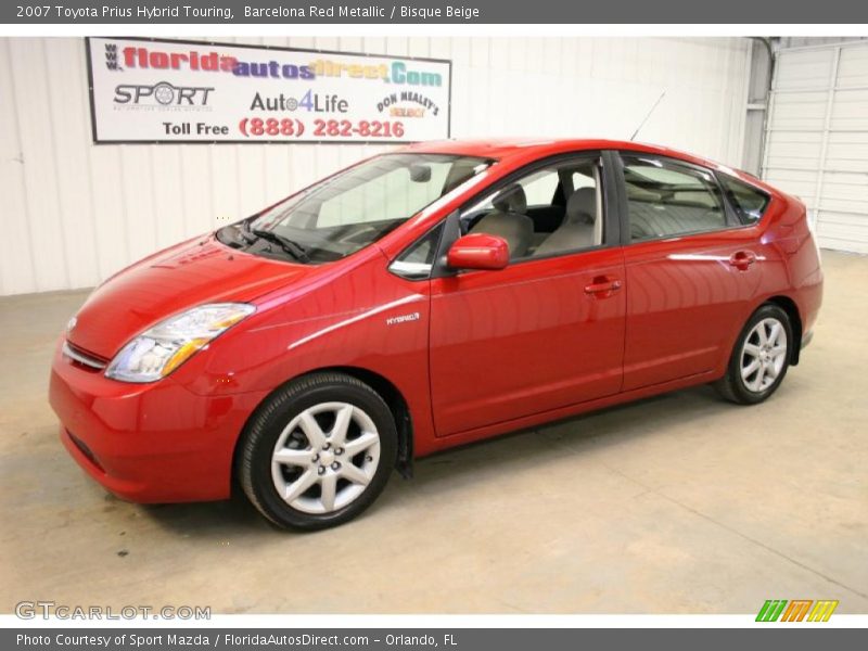 Barcelona Red Metallic / Bisque Beige 2007 Toyota Prius Hybrid Touring