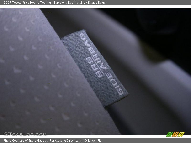 Barcelona Red Metallic / Bisque Beige 2007 Toyota Prius Hybrid Touring