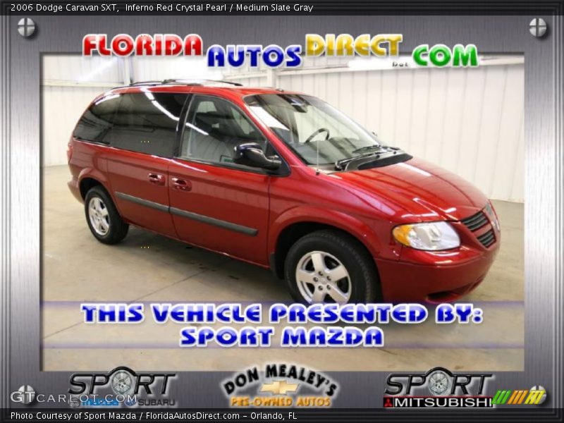 Inferno Red Crystal Pearl / Medium Slate Gray 2006 Dodge Caravan SXT