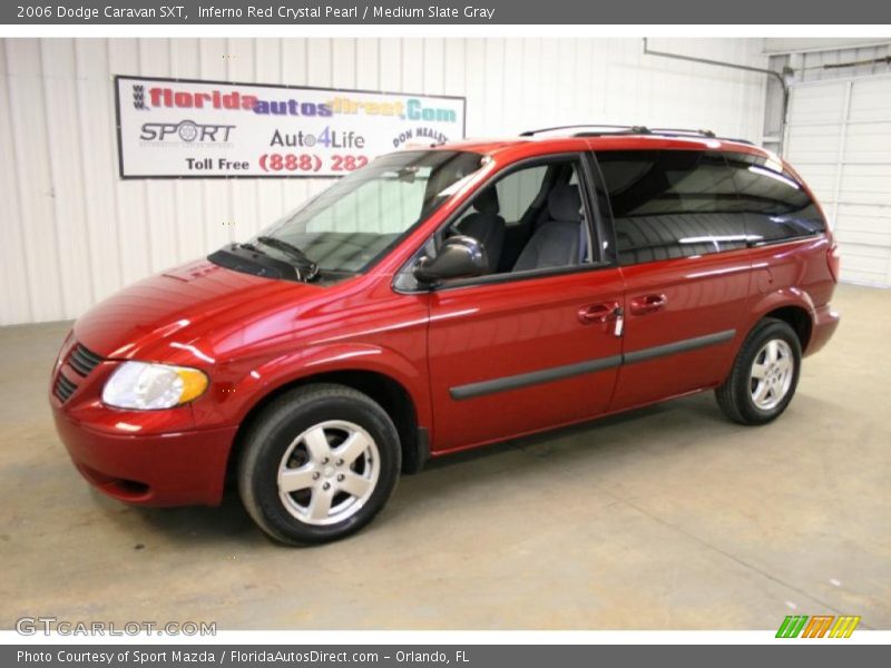 Inferno Red Crystal Pearl / Medium Slate Gray 2006 Dodge Caravan SXT