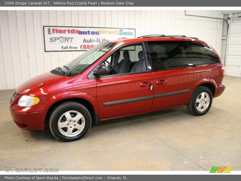 Inferno Red Crystal Pearl / Medium Slate Gray 2006 Dodge Caravan SXT