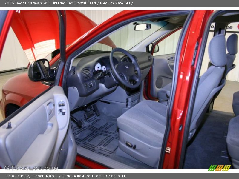 Inferno Red Crystal Pearl / Medium Slate Gray 2006 Dodge Caravan SXT