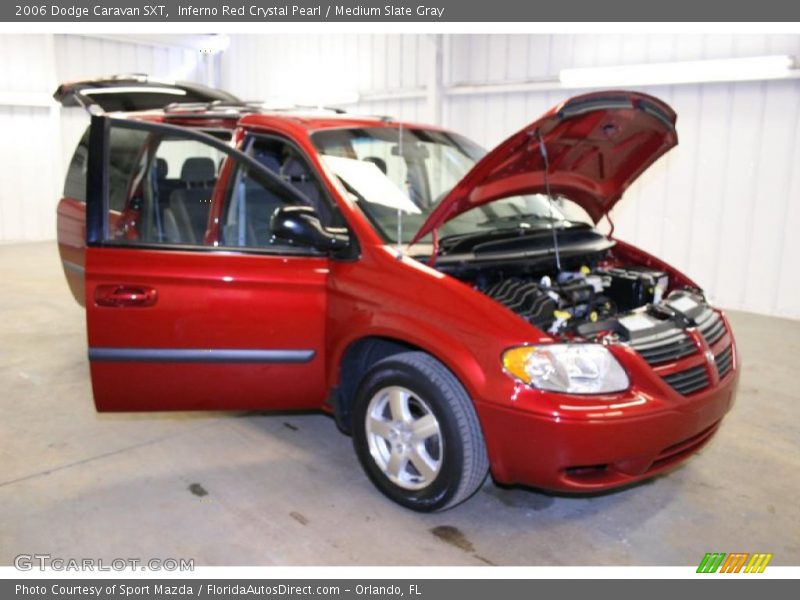 Inferno Red Crystal Pearl / Medium Slate Gray 2006 Dodge Caravan SXT