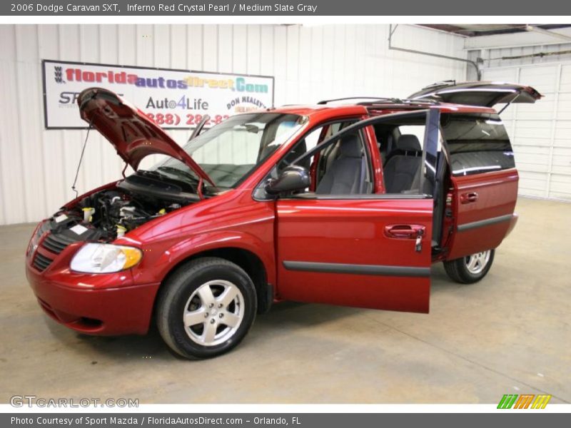 Inferno Red Crystal Pearl / Medium Slate Gray 2006 Dodge Caravan SXT