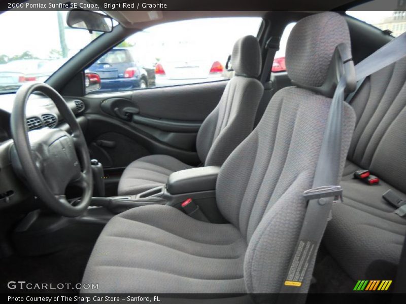 Bright Red / Graphite 2000 Pontiac Sunfire SE Coupe
