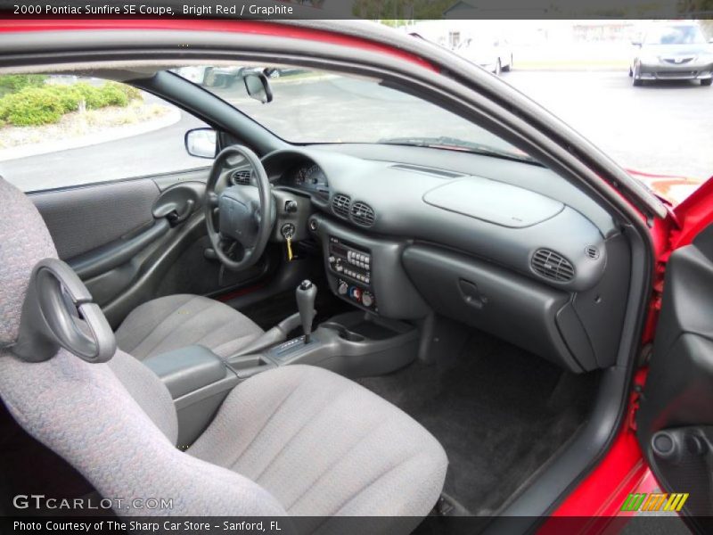 Bright Red / Graphite 2000 Pontiac Sunfire SE Coupe