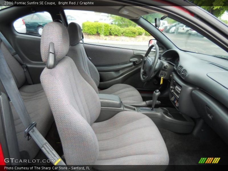 Bright Red / Graphite 2000 Pontiac Sunfire SE Coupe