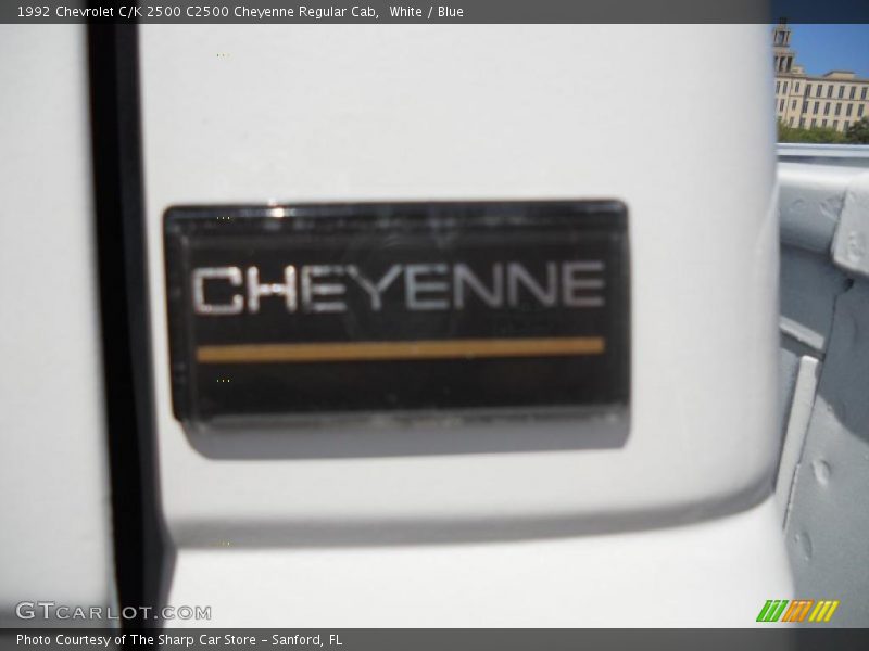 White / Blue 1992 Chevrolet C/K 2500 C2500 Cheyenne Regular Cab