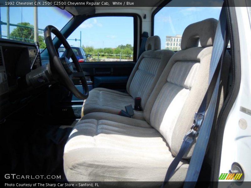 White / Blue 1992 Chevrolet C/K 2500 C2500 Cheyenne Regular Cab