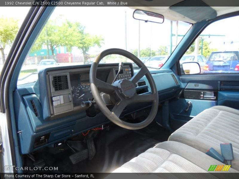 White / Blue 1992 Chevrolet C/K 2500 C2500 Cheyenne Regular Cab