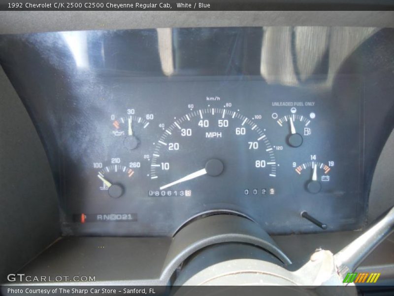 White / Blue 1992 Chevrolet C/K 2500 C2500 Cheyenne Regular Cab