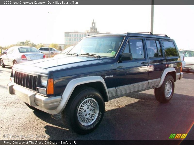 Dark Blue Pearl / Tan 1996 Jeep Cherokee Country
