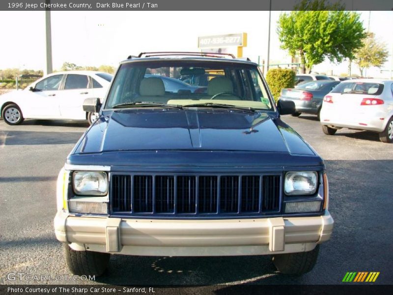 Dark Blue Pearl / Tan 1996 Jeep Cherokee Country