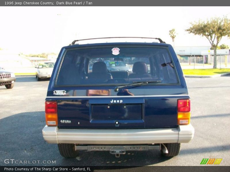 Dark Blue Pearl / Tan 1996 Jeep Cherokee Country