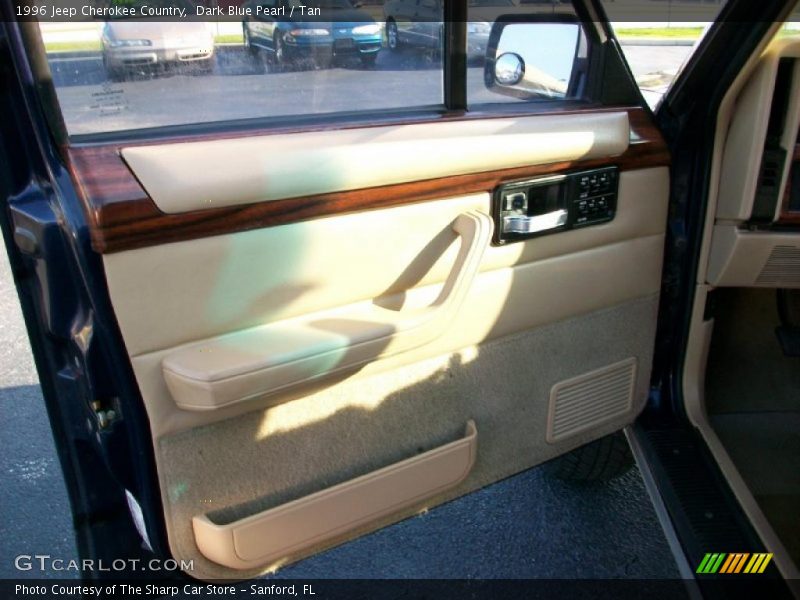 Dark Blue Pearl / Tan 1996 Jeep Cherokee Country