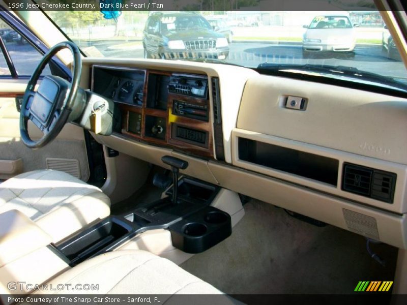 Dark Blue Pearl / Tan 1996 Jeep Cherokee Country