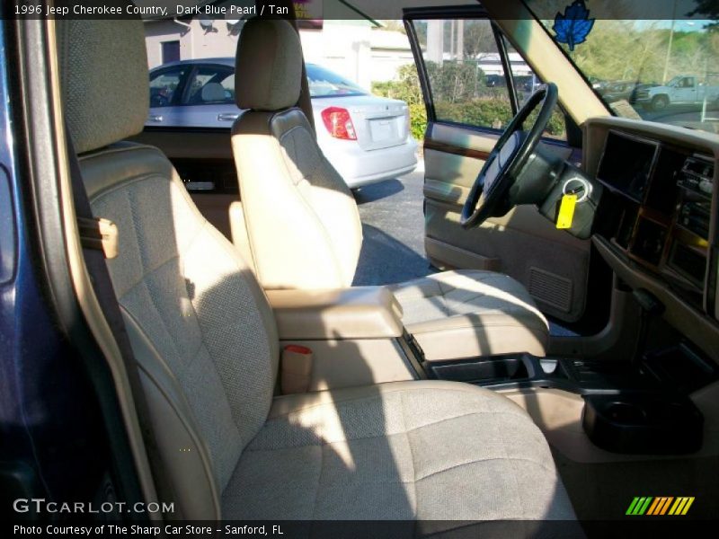 Dark Blue Pearl / Tan 1996 Jeep Cherokee Country