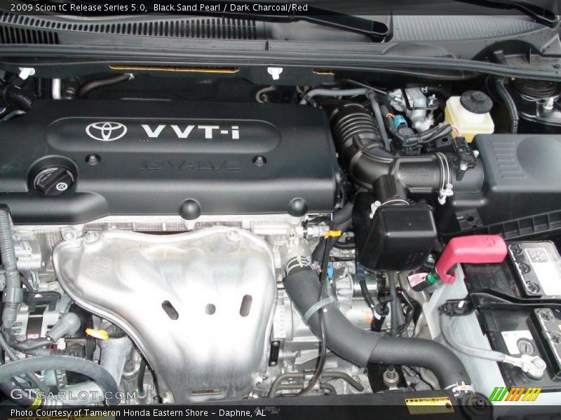 Black Sand Pearl / Dark Charcoal/Red 2009 Scion tC Release Series 5.0