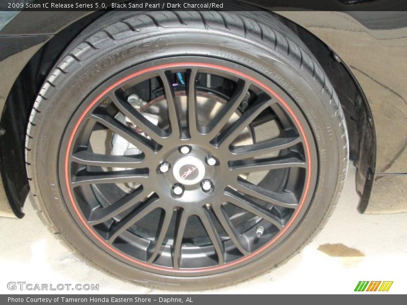 Black Sand Pearl / Dark Charcoal/Red 2009 Scion tC Release Series 5.0