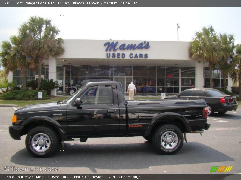 Black Clearcoat / Medium Prairie Tan 2001 Ford Ranger Edge Regular Cab