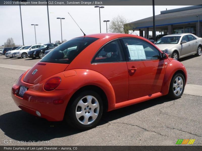 Sundown Orange / Black 2003 Volkswagen New Beetle GLS Coupe