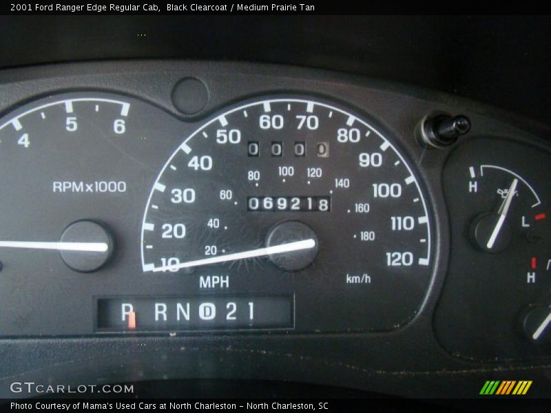 Black Clearcoat / Medium Prairie Tan 2001 Ford Ranger Edge Regular Cab