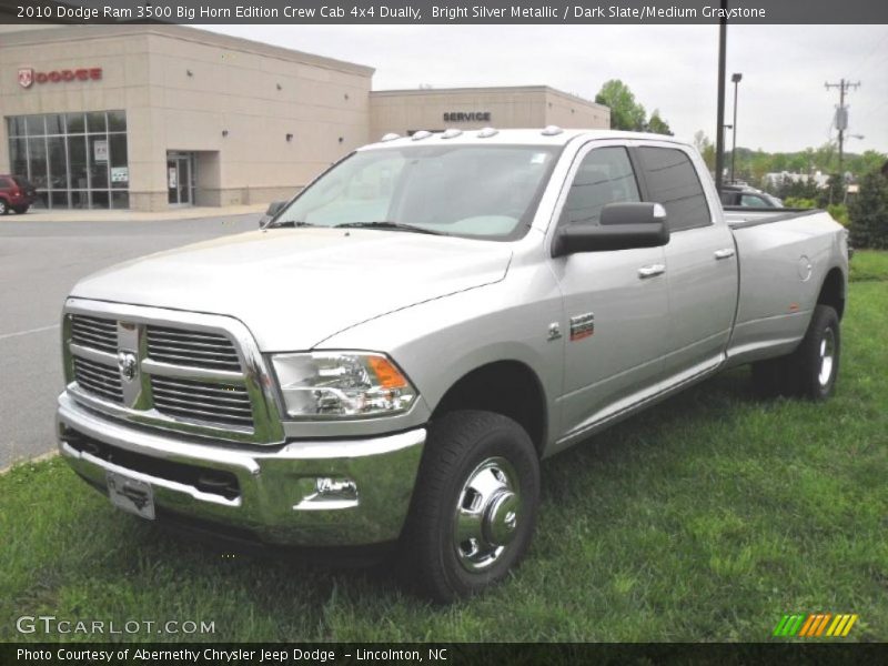 Bright Silver Metallic / Dark Slate/Medium Graystone 2010 Dodge Ram 3500 Big Horn Edition Crew Cab 4x4 Dually