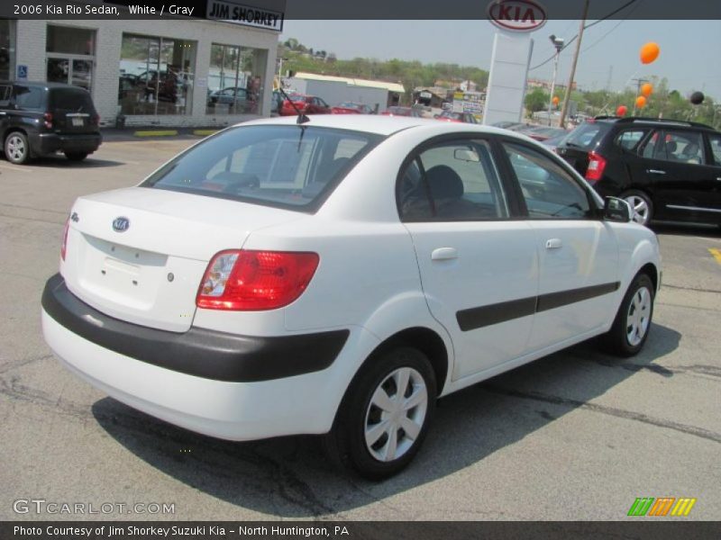 White / Gray 2006 Kia Rio Sedan