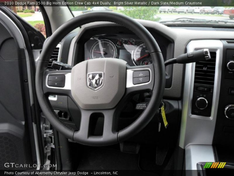 Bright Silver Metallic / Dark Slate/Medium Graystone 2010 Dodge Ram 3500 Big Horn Edition Crew Cab 4x4 Dually