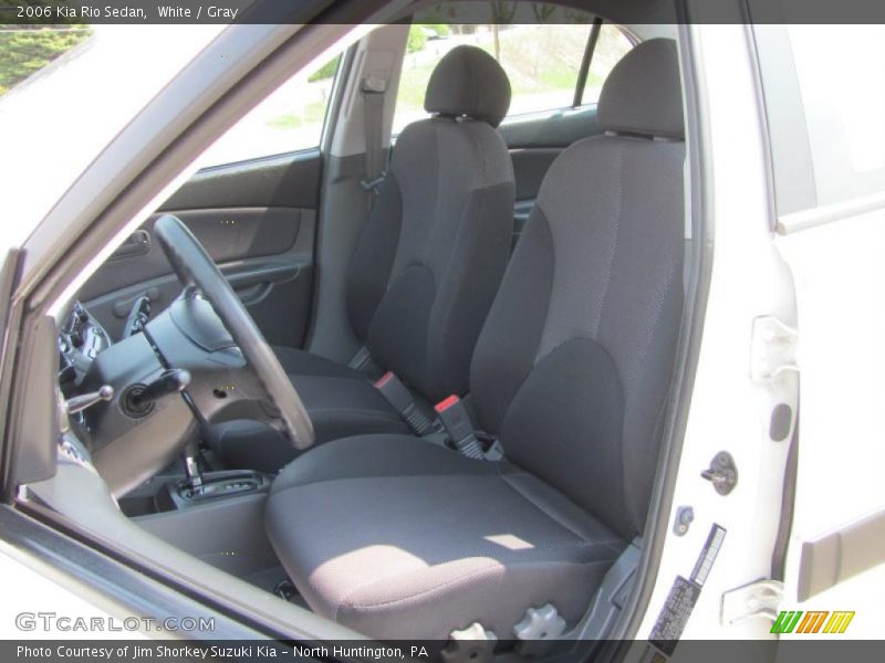 White / Gray 2006 Kia Rio Sedan