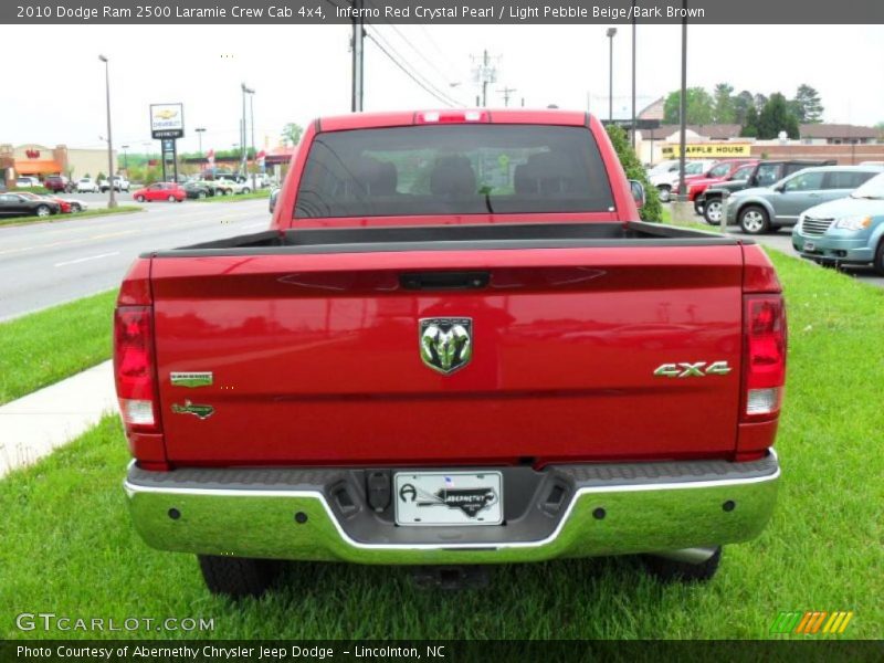 Inferno Red Crystal Pearl / Light Pebble Beige/Bark Brown 2010 Dodge Ram 2500 Laramie Crew Cab 4x4