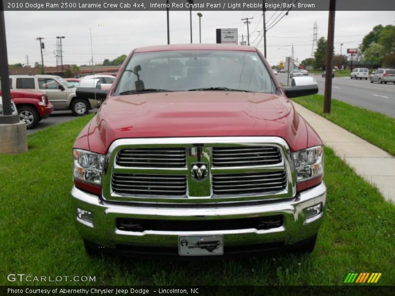 Inferno Red Crystal Pearl / Light Pebble Beige/Bark Brown 2010 Dodge Ram 2500 Laramie Crew Cab 4x4