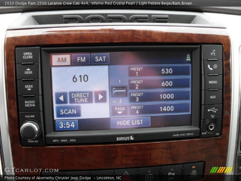 Inferno Red Crystal Pearl / Light Pebble Beige/Bark Brown 2010 Dodge Ram 2500 Laramie Crew Cab 4x4