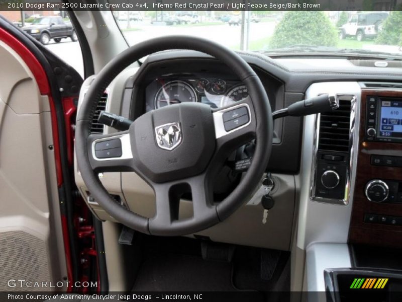 Inferno Red Crystal Pearl / Light Pebble Beige/Bark Brown 2010 Dodge Ram 2500 Laramie Crew Cab 4x4