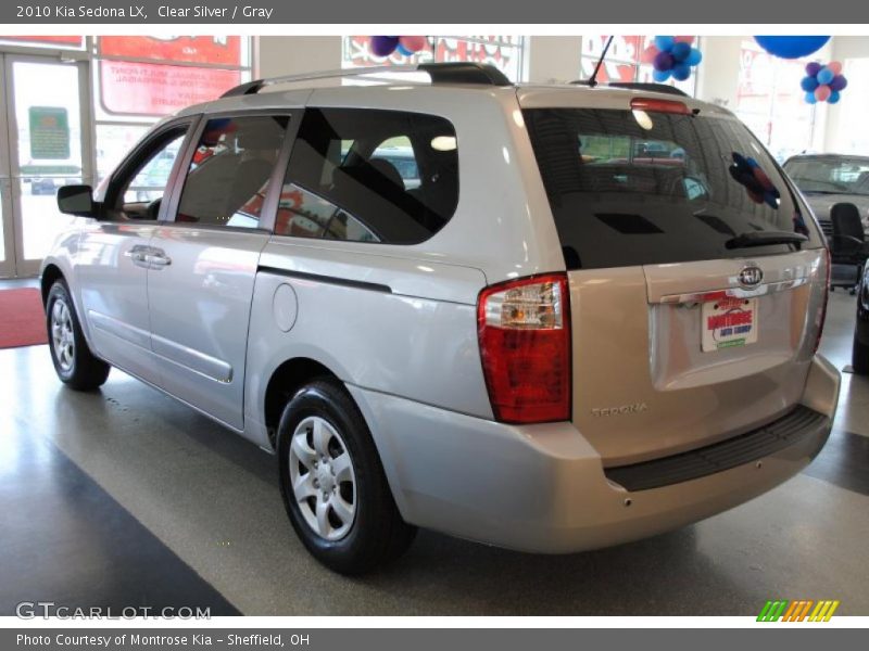 Clear Silver / Gray 2010 Kia Sedona LX