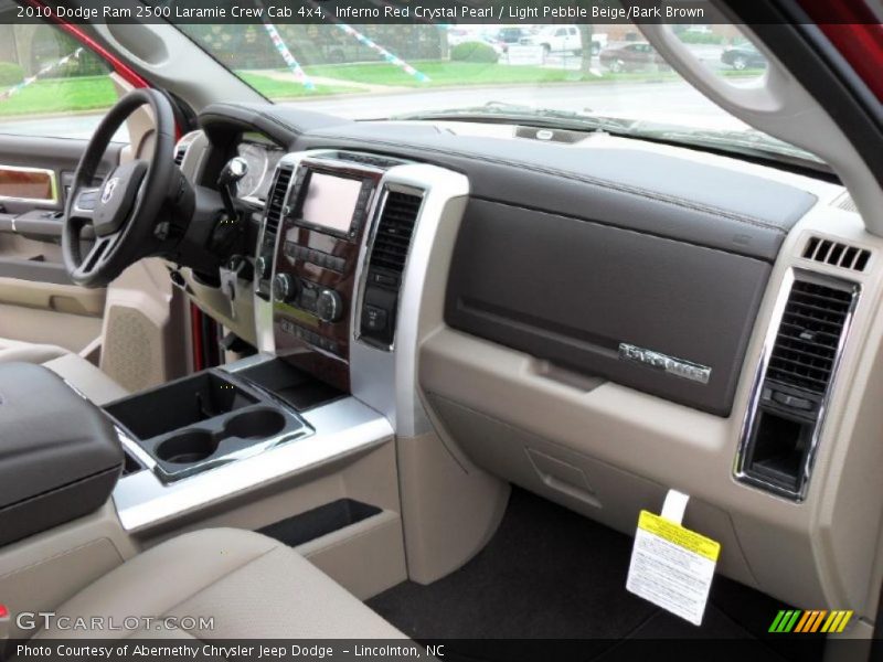 Inferno Red Crystal Pearl / Light Pebble Beige/Bark Brown 2010 Dodge Ram 2500 Laramie Crew Cab 4x4
